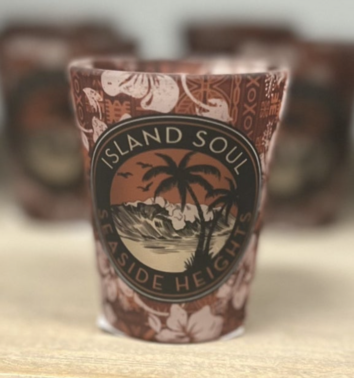 Island Soul Vintage Hawaiian Frosted 2oz Shot Glass