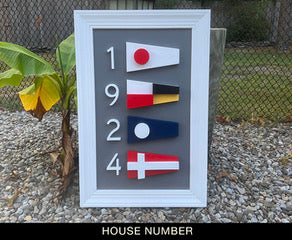 Custom Nautical House Number Pendant Sign