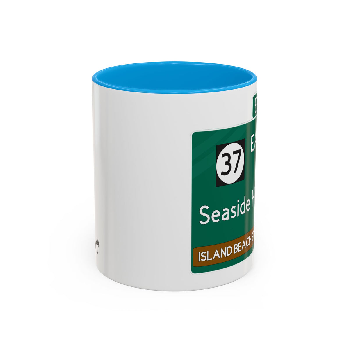 Seaside Heights Road Sign Mug — Exit 82 Island Beach State Park Coffee Cup (11oz/15oz)