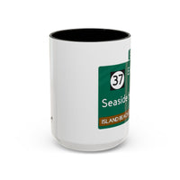 Seaside Heights Road Sign Mug — Exit 82 Island Beach State Park Coffee Cup (11oz/15oz)