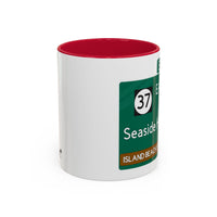 Seaside Heights Road Sign Mug — Exit 82 Island Beach State Park Coffee Cup (11oz/15oz)