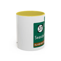 Seaside Heights Road Sign Mug — Exit 82 Island Beach State Park Coffee Cup (11oz/15oz)