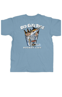 Old Guys Rule Bucket List Tee - Fish & Beers