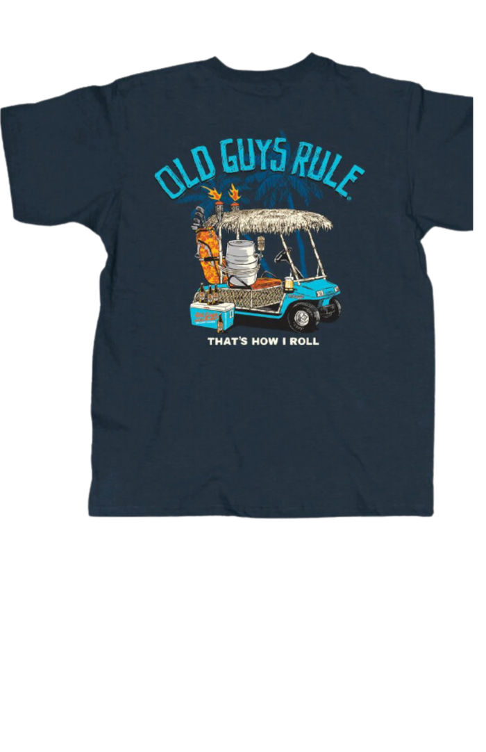 Old Guys Rule Beer Cart Tee - golf in style