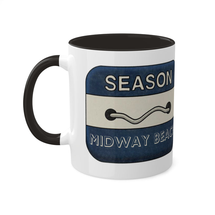 Midway Beach Badge Mug, 11oz