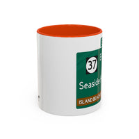 Seaside Heights Road Sign Mug — Exit 82 Island Beach State Park Coffee Cup (11oz/15oz)