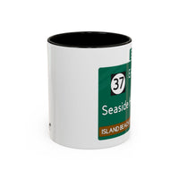 Seaside Heights Road Sign Mug — Exit 82 Island Beach State Park Coffee Cup (11oz/15oz)