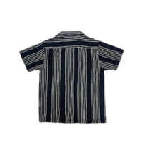 Men's Textured Stripe Black Woven Shirt