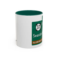 Seaside Heights Road Sign Mug — Exit 82 Island Beach State Park Coffee Cup (11oz/15oz)
