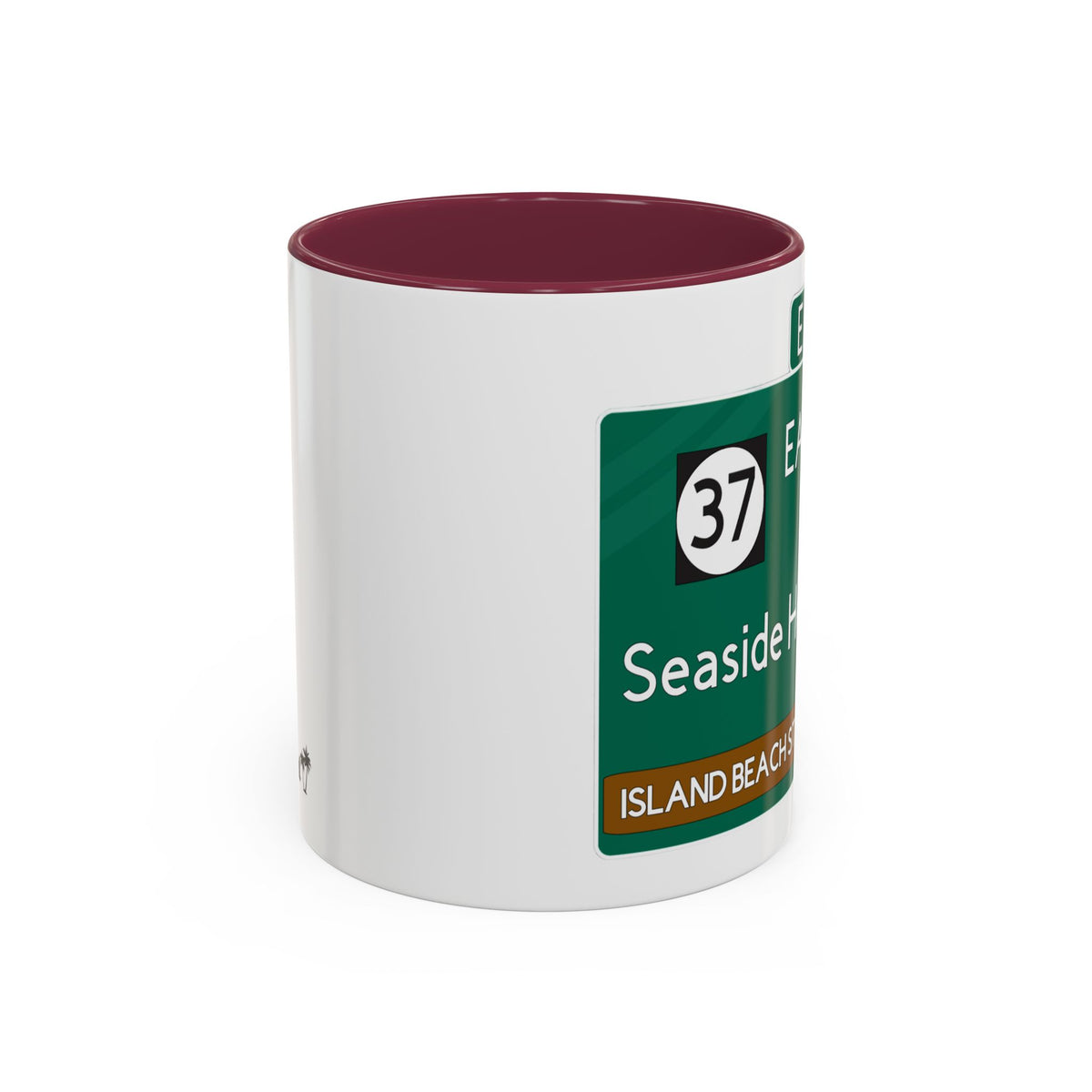 Seaside Heights Road Sign Mug — Exit 82 Island Beach State Park Coffee Cup (11oz/15oz)