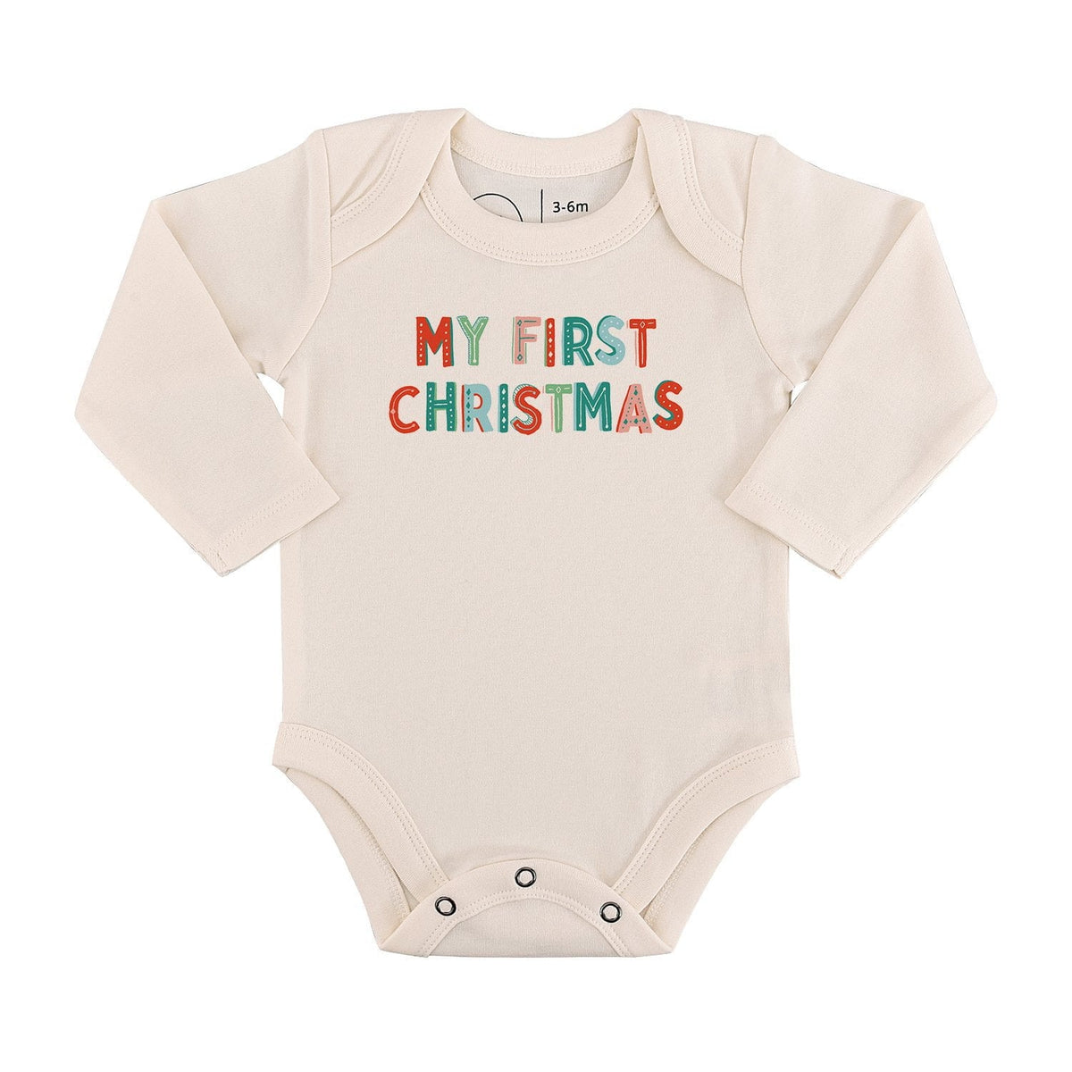 Baby onesie with 'My First Christmas' text on a white background - Island Soul Clothing & Gifts Seaside Heights New Jersey