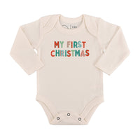 Baby onesie with 'My First Christmas' text on a white background - Island Soul Clothing & Gifts Seaside Heights New Jersey