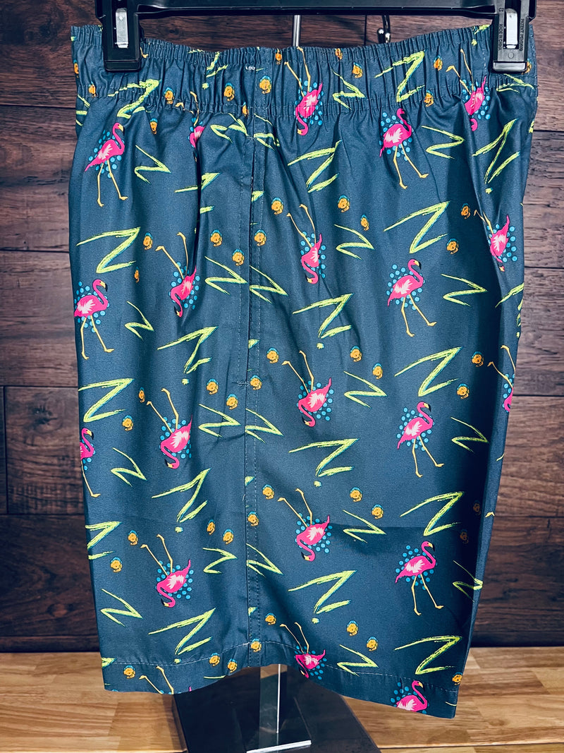 Retro Flamingos Swim Trunk