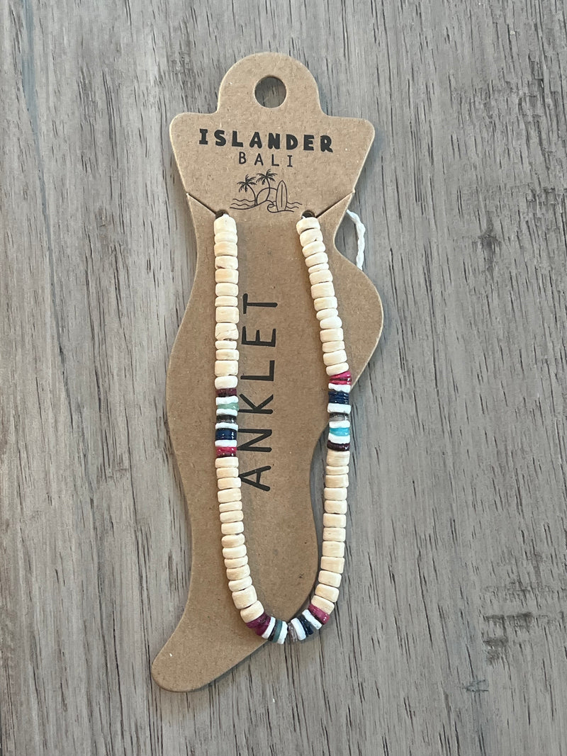 Multi colored beaded anklet - Island Soul Clothing & Gifts Seaside Heights New Jersey