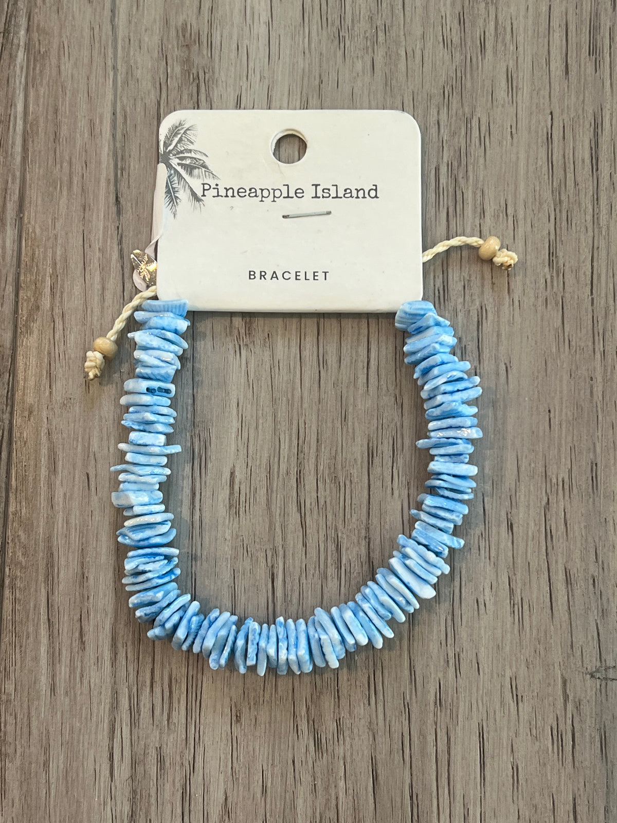 Puka shell bracelet in ocean blue - Island Soul Clothing & Gifts Seaside Heights New Jersey