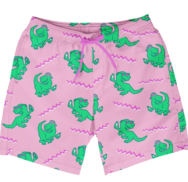 Dino Disco Swim Trunks