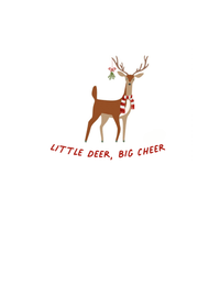 Toddler t-shirt with a reindeer design "Little Deer, Big Cheer" text  Island Soul Clothing & Gifts Seaside Heights New Jersey