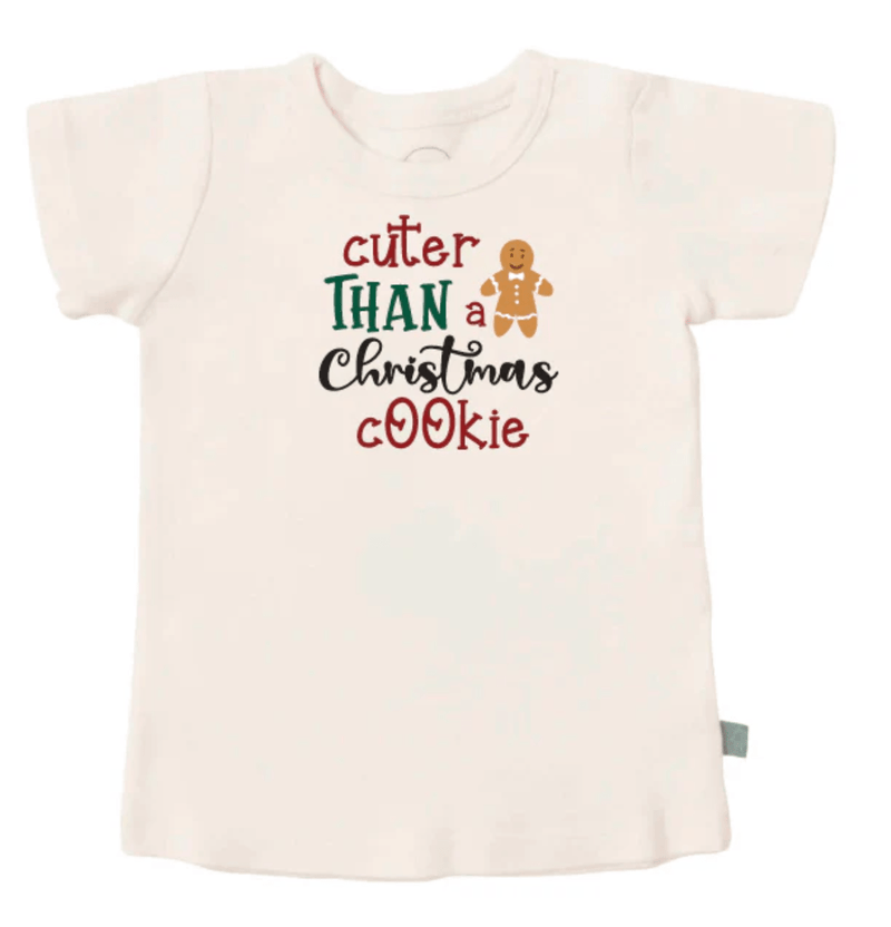 "Cuter than a Christmas Cookie" text with gingerbread man graphic toddler t-shirt - Island Soul Clothing& Gifts Seaside Heights New Jersey
