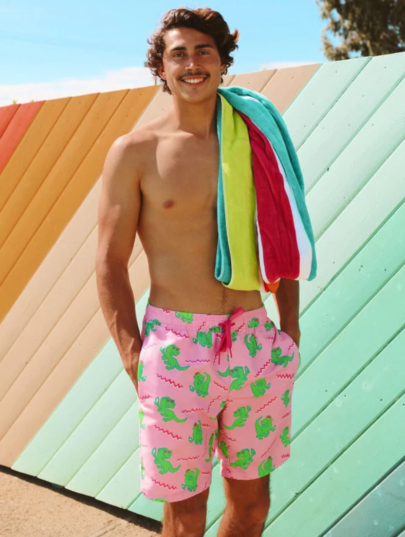 Dino Disco Swim Trunks