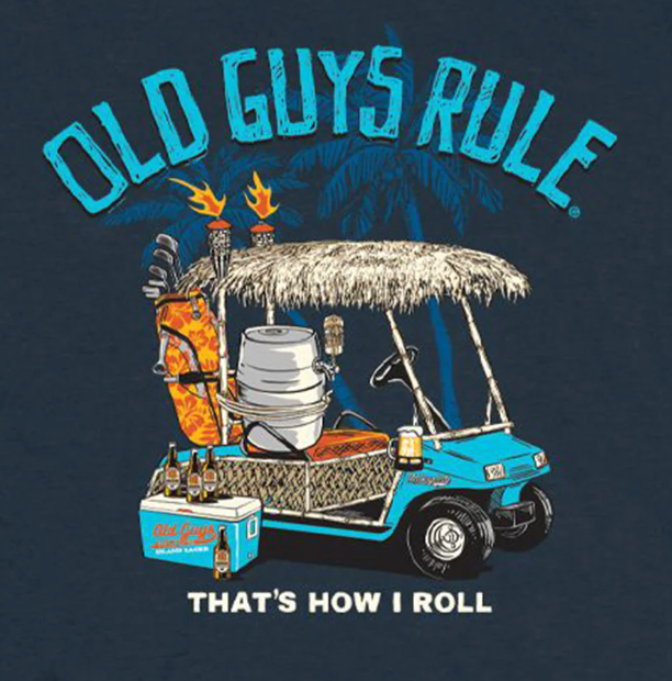 Old Guys Rule Beer Cart Tee - golf in style