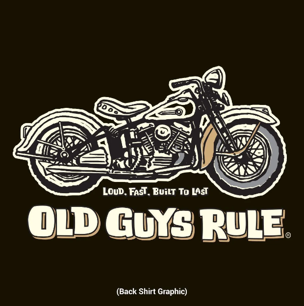 Old Guys Rule Panhead Tee - for the vintage biker