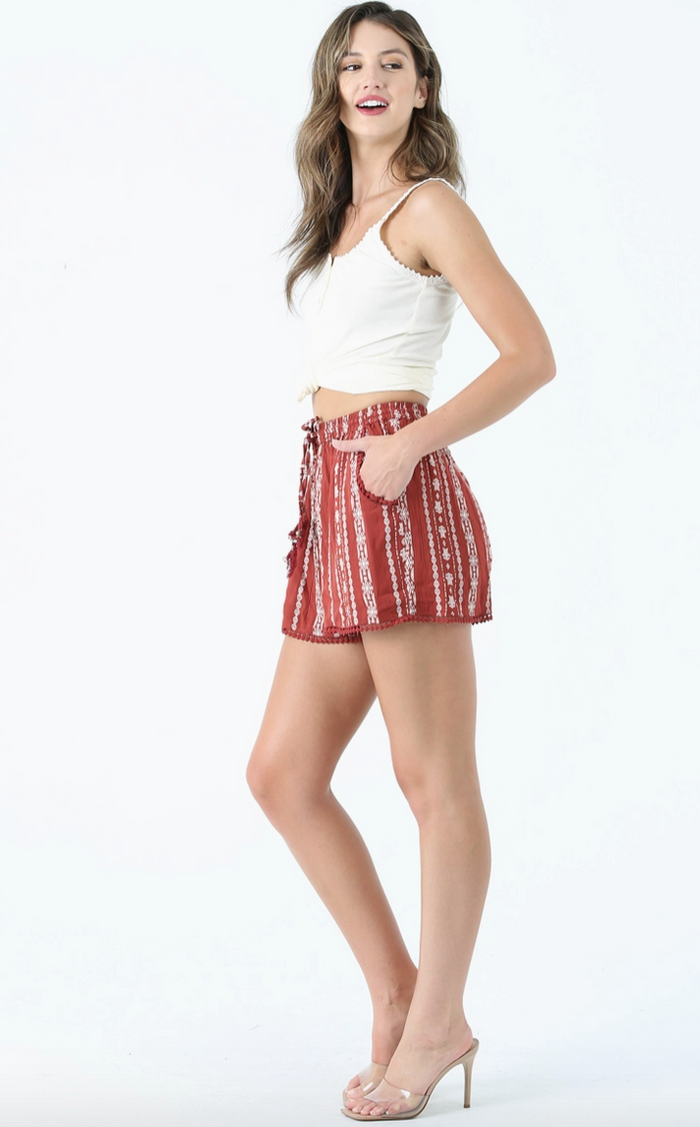 Cinnamon Tie Shorts