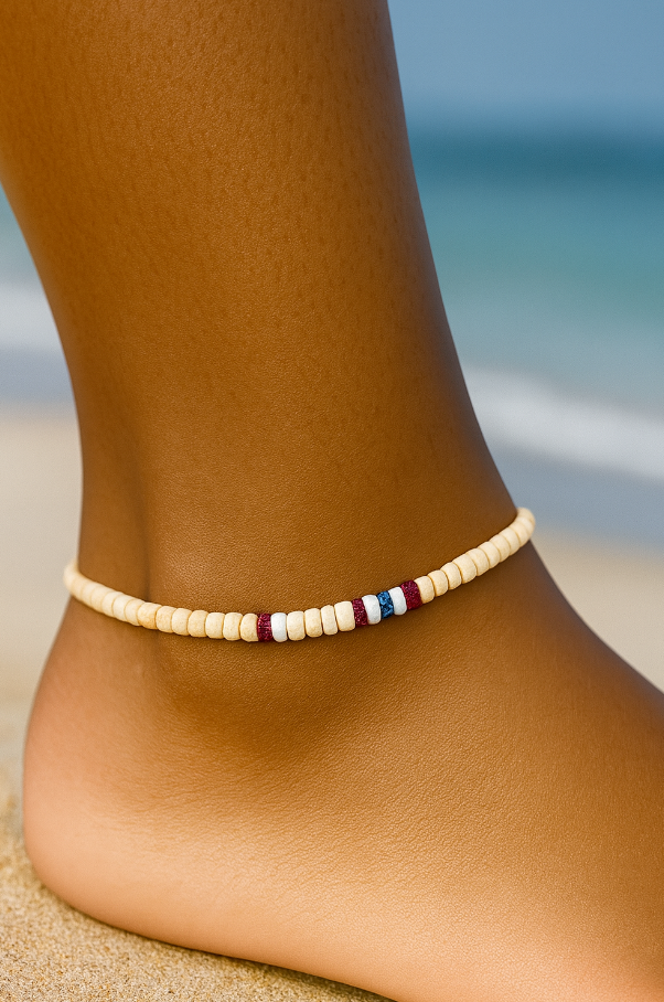 Multi colored beaded anklet - Island Soul Clothing & Gifts Seaside Heights New Jersey
