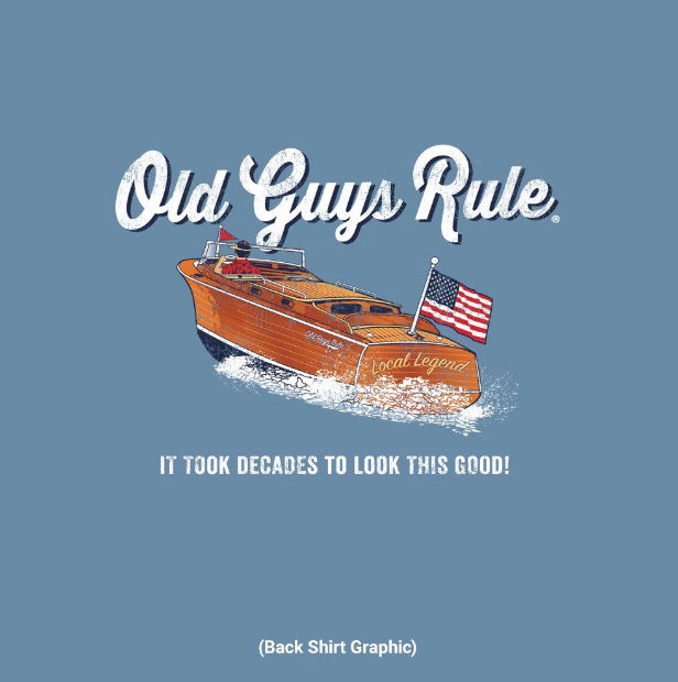 Old Guys Rule Chris Craft Tee - for the classic captain