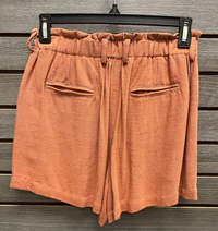 Woven Linen Paperbag Shorts