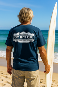 Old Guys Rule "Local Legend” T-shirt – men’s blue surfer tee – Island Soul Seaside Heights NJ