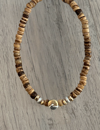Brown anklet with small wave bead - Island Soul Clothing & Gifts Seaside Heights New Jersey